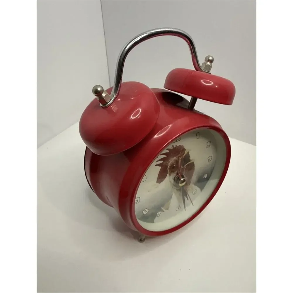 Feldstein And Associates Wacky Wakers Red Rooster Tabletop Alarm Clock - Working
